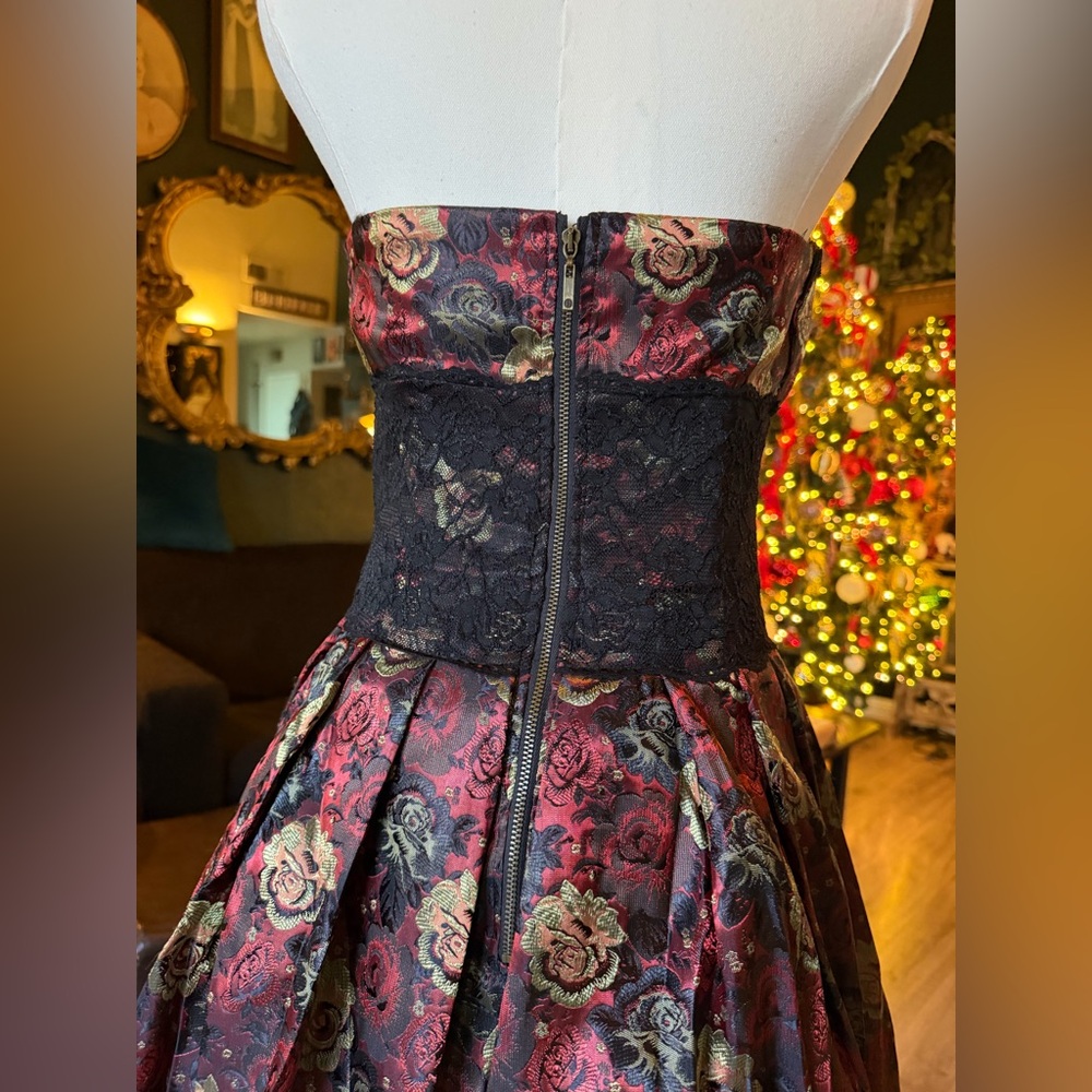 Bebe vintage goth Rose Bubble Dress— Small - Picture 7 of 12
